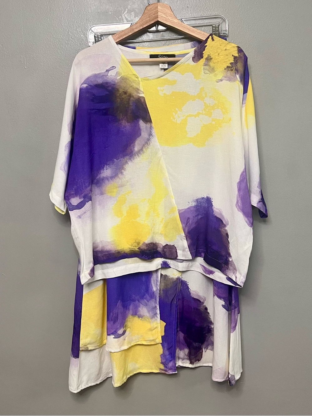 EverSassy By Dolcezza 2 Piece Outfit Tunic & Skirt Size Small Artsy Lagenlook
